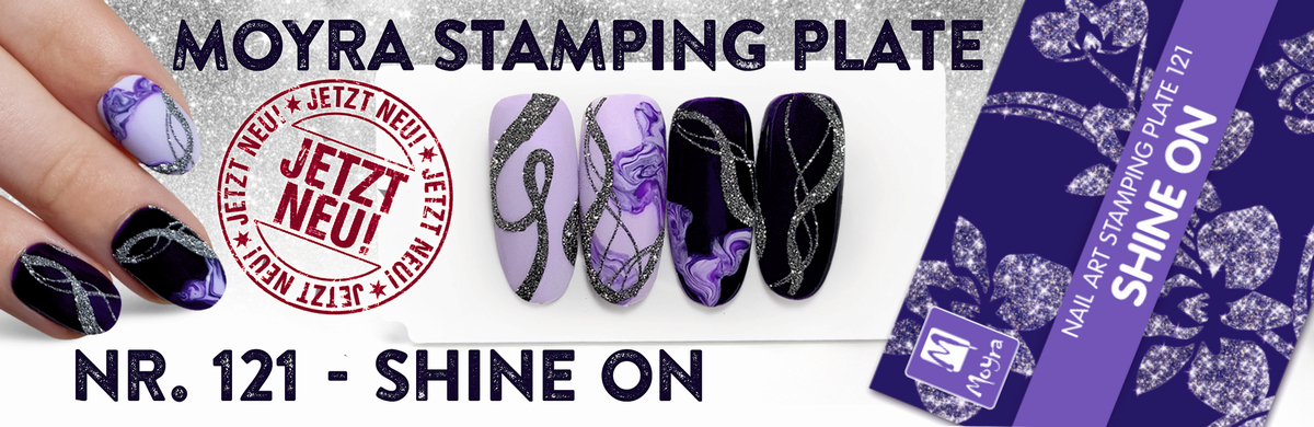STAMPING-SCHABLONE Shine On Nr.121 - die kreative Nail Art - Stempeln statt Malen - Jetzt NEU!!! 